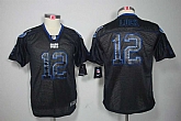 Youth Nike Colts 12 Andrew Luck Black Shadow Limited Jersey